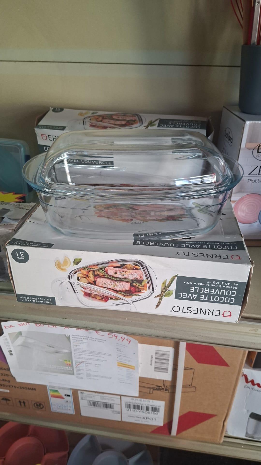 Ernesto - Pirofila in vetro con coperchio