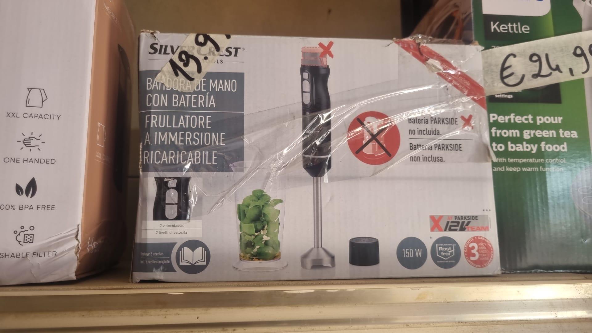 SilverCrest frullatore a immersione ricaricabile con batteria, 150 W