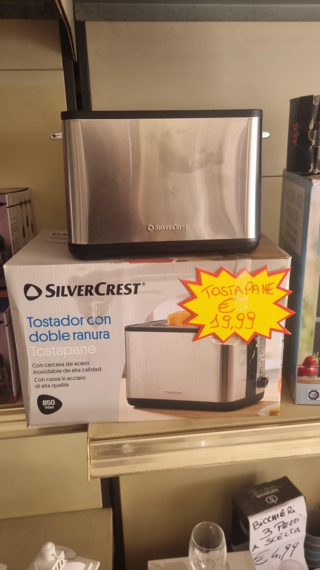 Tostapane SilverCrest a doppia ranura 850 W, finitura inox