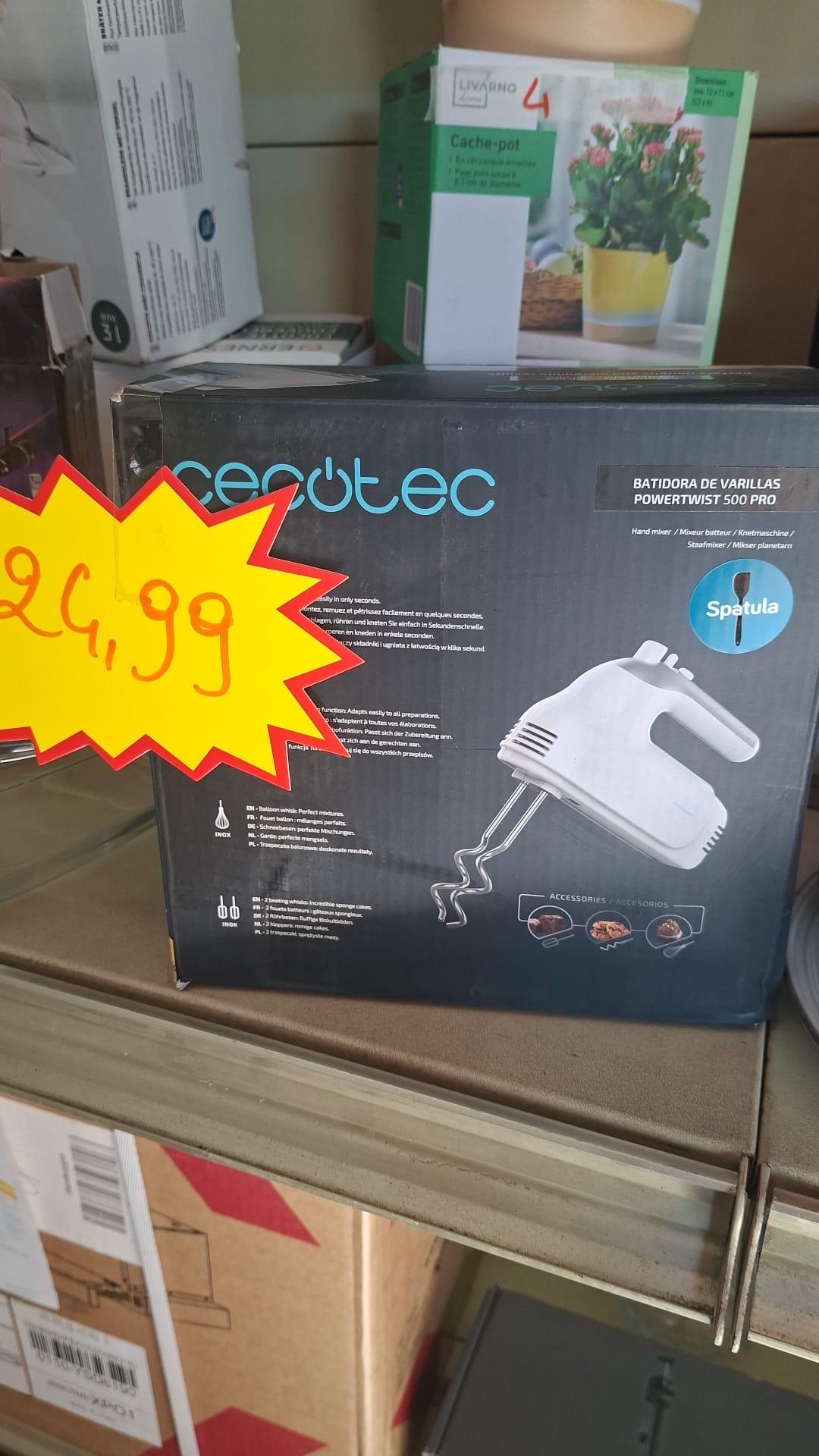 Cecotec Batidora de varillas PowerTwist 500 Pro con spatola