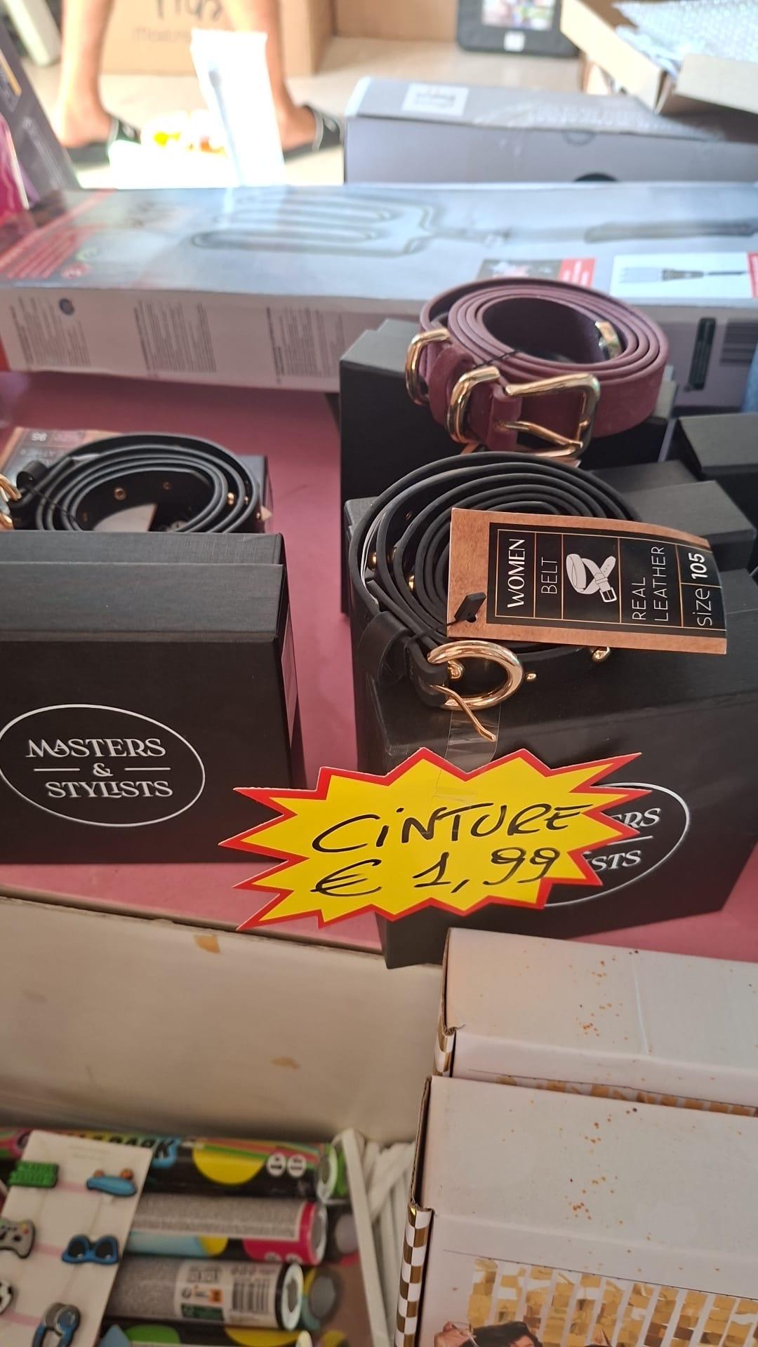 Cintura da donna in pelle vera, taglia 105