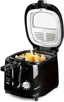 Domo Friggitrice, 2,5L, Plastica Nera