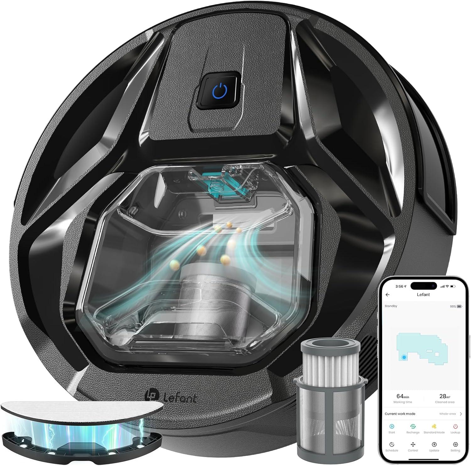 Lefant Robot Aspirapolvere, 6000Pa, Funzione Lavapavimenti