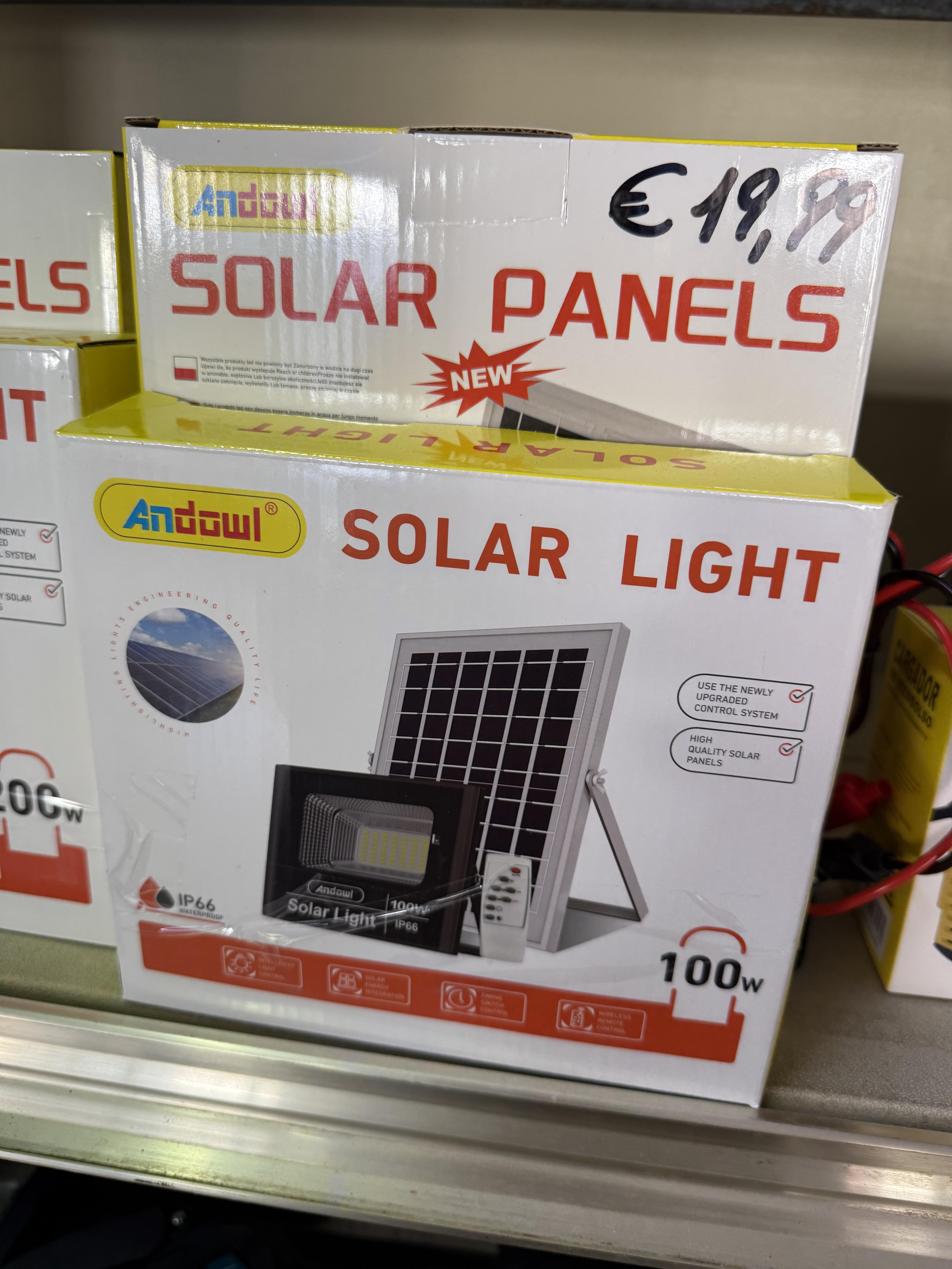 Pannello solare Andowl per luce solare, nuovo