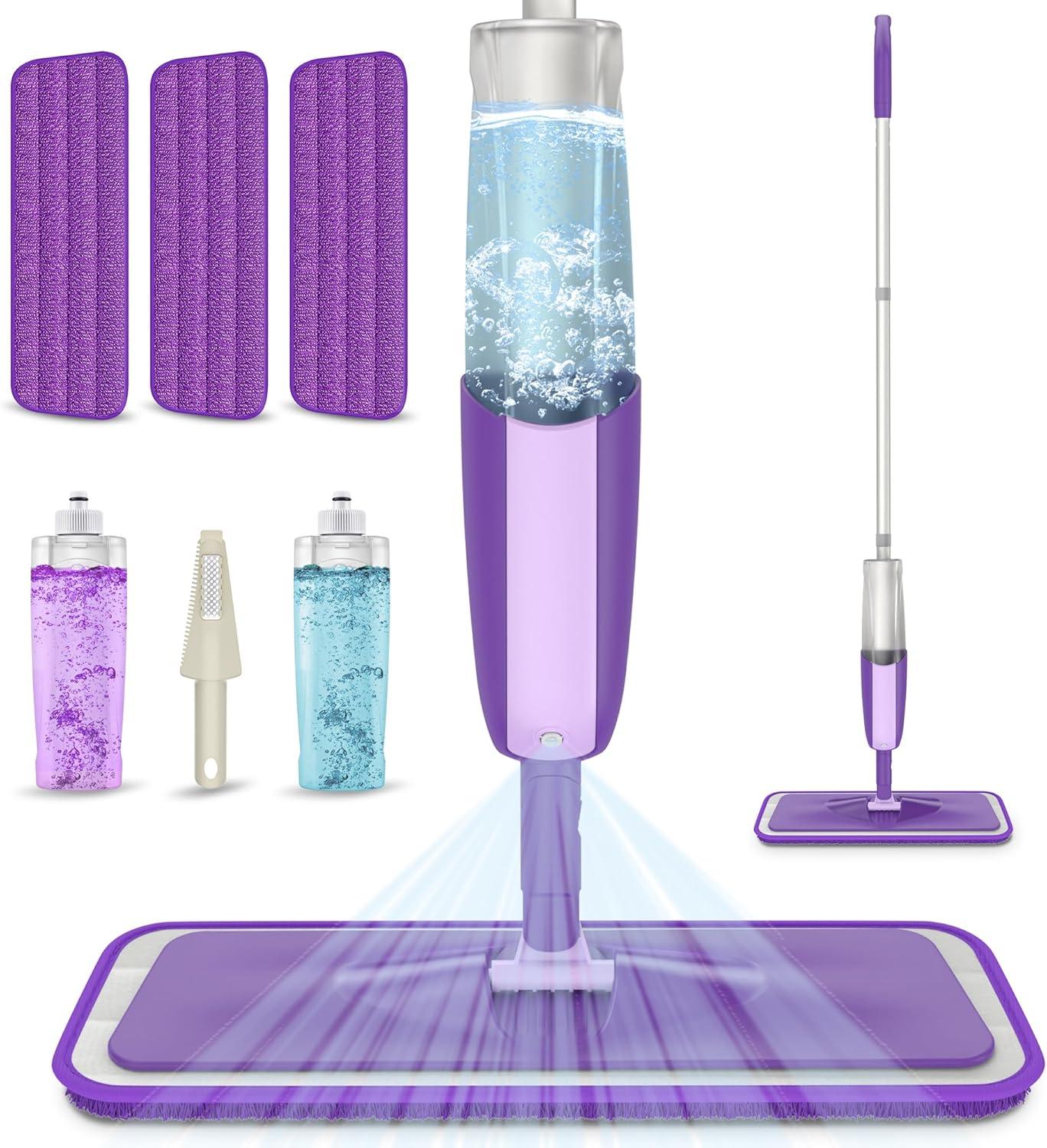 MEXERRIS Mop Spray Professionale, Microfibra, Serbatoio Integrato