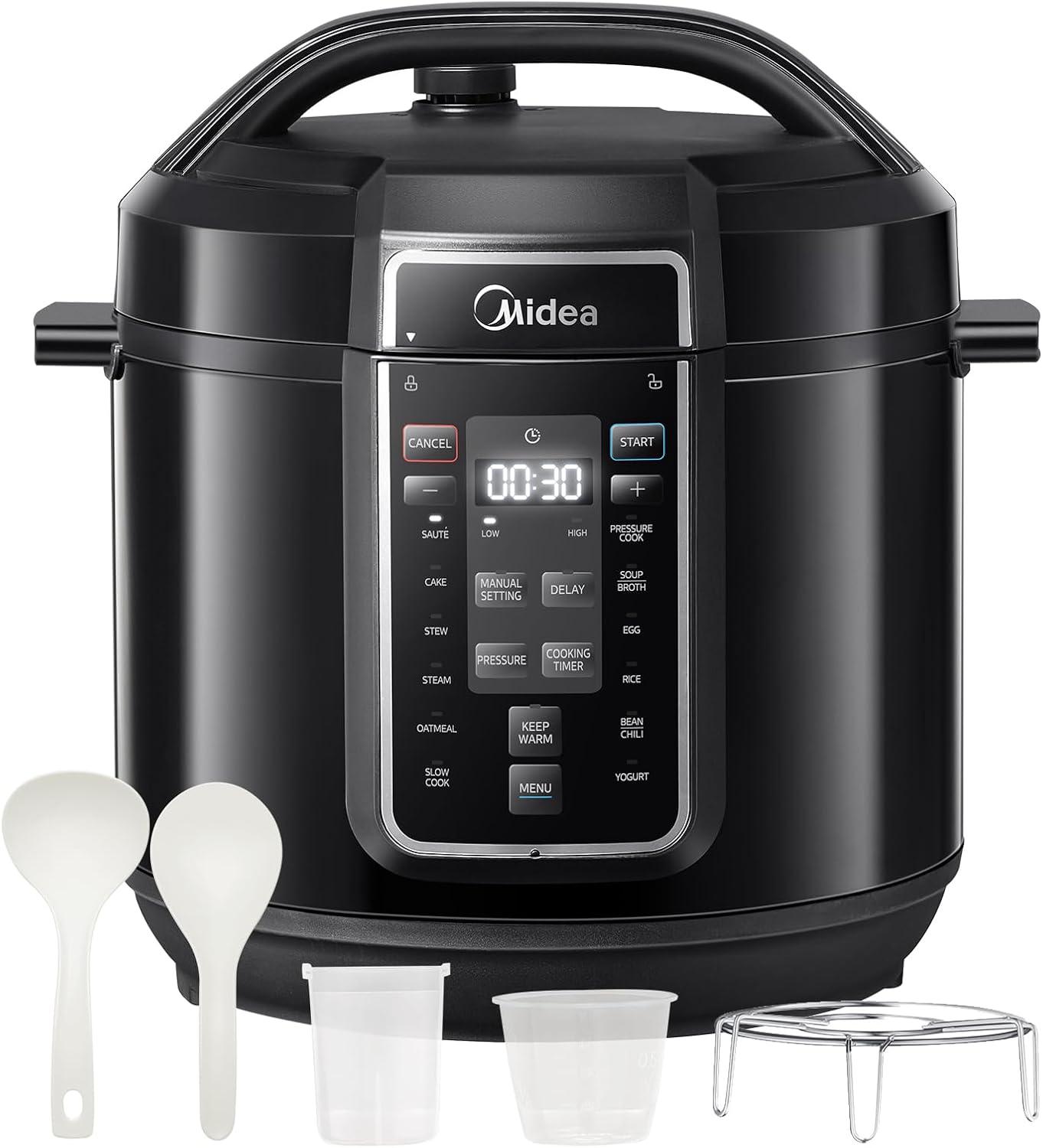 Midea Multicooker Elettrico 9-in-1, 8L, Nero