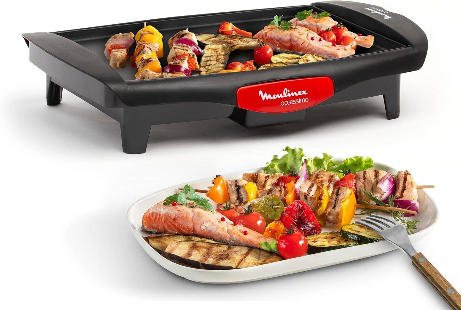 Moulinex Plancha Elettrica Compatta, 1800W, Antiaderente