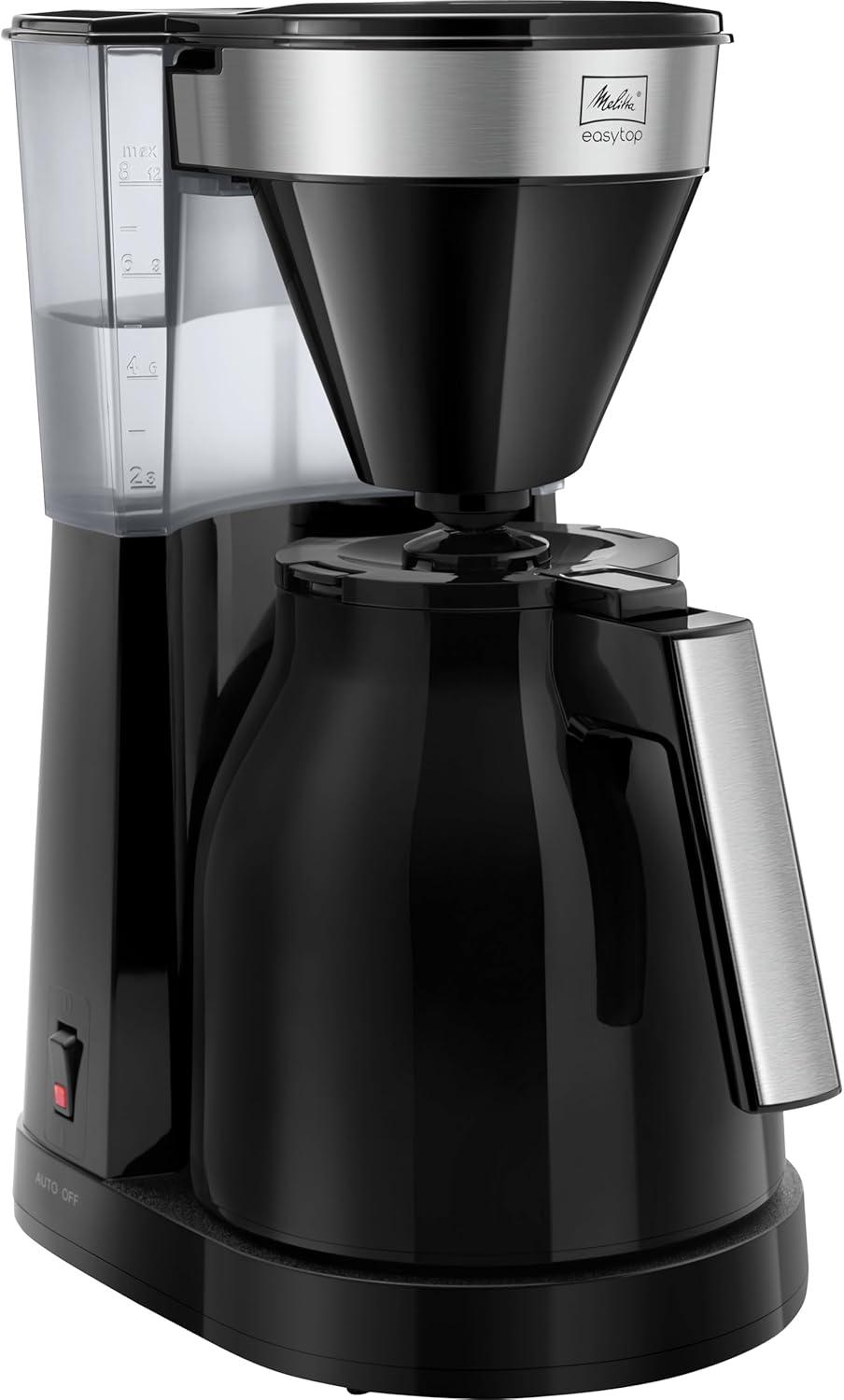 Melitta Macchina da Caffè con Caraffa Termica, 1L, Nero/Inox