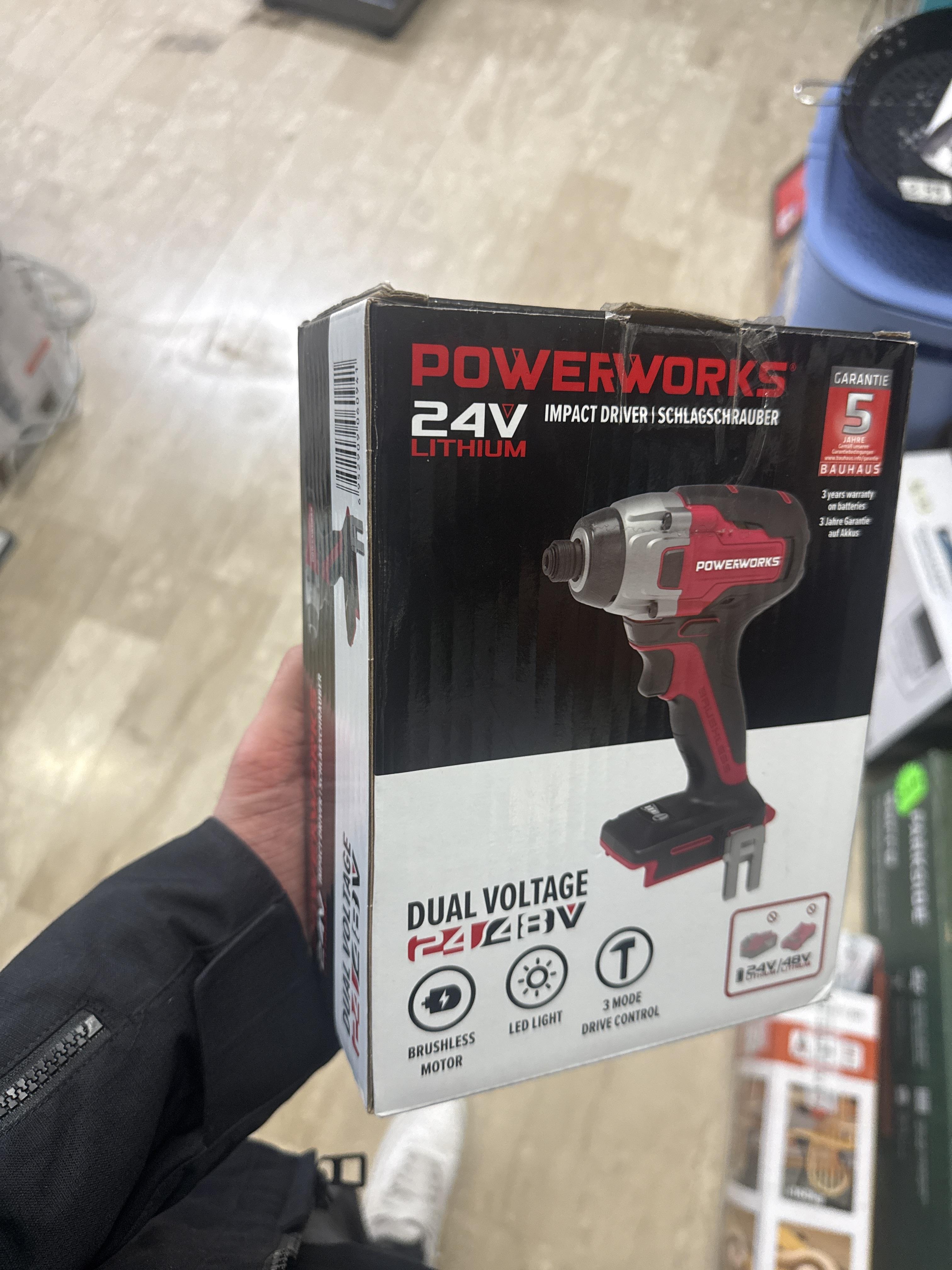 Powerworks Avvitatore a Impulsi 24V Brushless 300 Nm 1/4" Hex