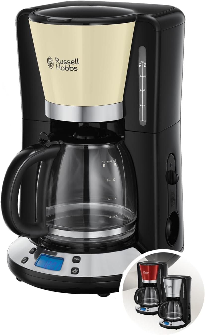 Russell Hobbs Macchina da Caffè con Timer Digitale, 1100W, 1.25L