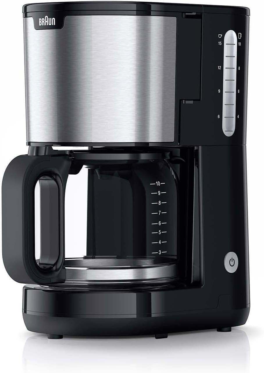 Braun Macchina da Caffè con Caraffa in Vetro, 1000W, Spegnimento Automatico