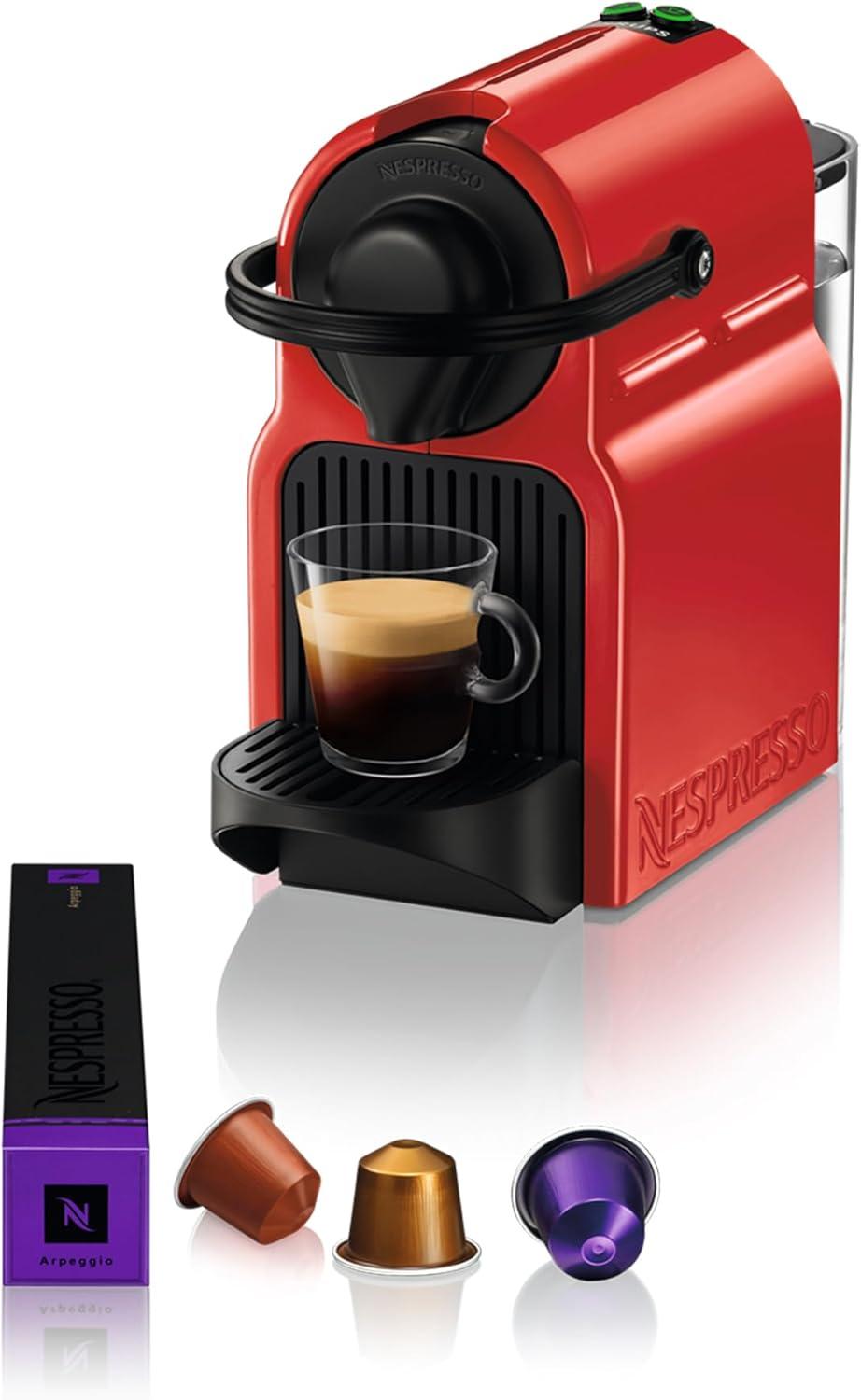 Nespresso Inissia Macchina da Caffè, Rossa, Compatta