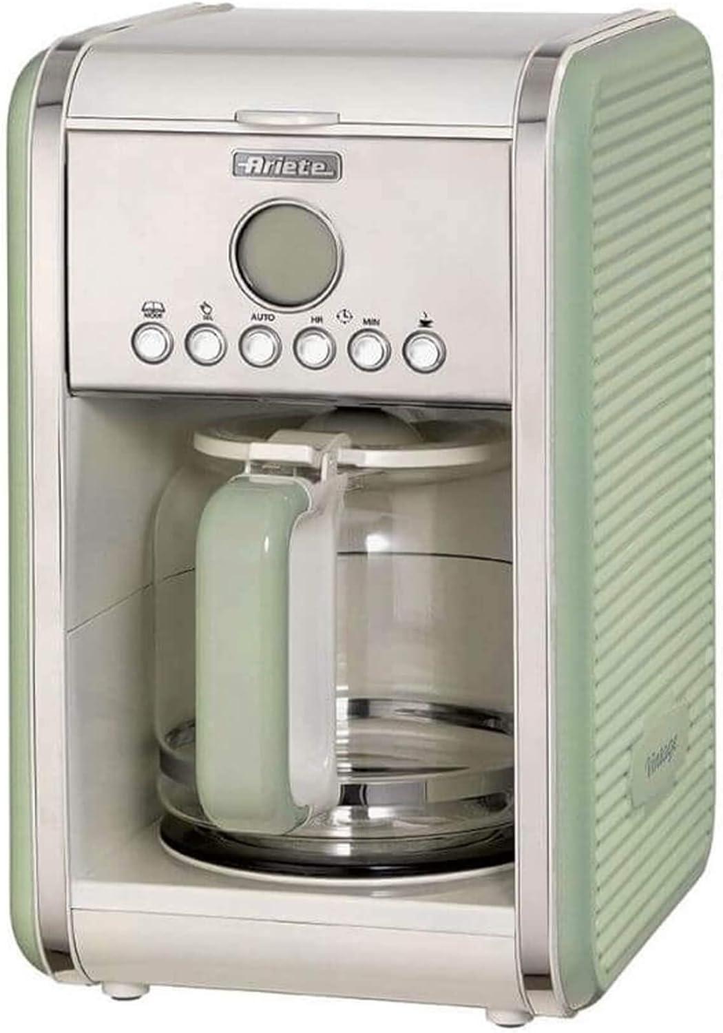Ariete Macchina da Caffè Americano Vintage, 12 Tazze, Timer 24 Ore