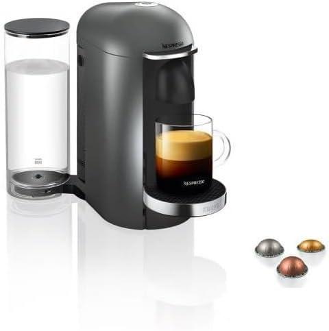 Nespresso Macchina da Caffè Vertuo Plus, Titanio, Capsule